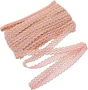 Wavy Lace Auxiliary Materials Garment Trimmings Fringe Embroidery Strip Braided Ruffle Sewing Clothing Lace Trim Braid Lace Trim DIY Braid Trim Polyester Yarn Pink
