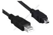 6ft 4pin~6pin IEEE1394a Firewire/iLink/DV 400mbs Cable/Cord/Wire PC/Mac/Apple