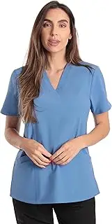 [Just Love] Women's V-Neck Solid Scrub Top