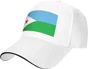 [SSIULUS] Flag of Djibouti Casquette Cap Hats,Trucker,Baseball Cap with Snapback,Perfect for Summer,Golf