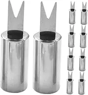 10pcs Corn Rack Corn Cob Holder Fork Corn Handles Corn on The Cob Holders Skewer Barbecue Accessories Grilling Skewers Kebobs Skewers Fake Corn Cooking Gadgets Corn Pokers