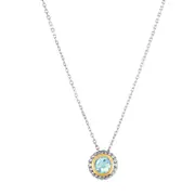18k Gold And Sterling Silver Aquamarine Fancy Necklace