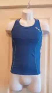 2XU Women's Active Tri Singlet Blue Small Cycling NEW