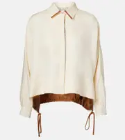 [Max Mara] Max Mara Biacco linen and silk blouse UK 18 white