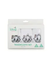 [Disney] Themed Print Face Washers Towels 3 Pack in White