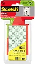 Scotch Mount Indoor Double-Sided Mounting Squares: 2 in. x 2 in. (White) / 60-squares