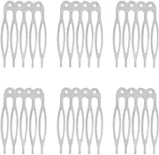 Honbay 50PCS 5 Teeth Metal Hair Combs Hair Side Combs Hair Clip Combs Twist Combs Wedding Bridal Veil Combs Wig Combs Headpieces Accessories Combs Updo Bun Chignon Hair Styling Accessories