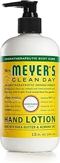 MRS. MEYER'S CLEAN DAY Hand Lotion for Dry Hands, Non-Greasy Moisturizer Made with Essential Oils, Honeysuckle, 12 oz