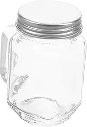 DRESSOOS Glass Nail Art Cup Set Manicure Tool Storage Jar Disinfecting Nail Brush Cup Tweezer Container for Home/salon