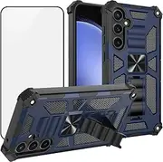 Ailiber Case for Galaxy A26, Samsung Galaxy A26 Screen Protector, for Magnetic Car Mount, Kickstand Holder, Heavy Duty, Shockproof Rugged Full Body Protective Cell Phone Cover-Blue