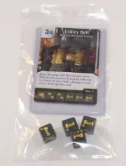 DC Dice Masters Batman * UTILITY BELT * Set RARE Uncommon CUR + 4 DICE