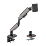 Brateck Single Heavy-Duty Monitor Arm Fit Most 17"-49" - Black