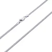 10K White Gold Solid 2.7mm Miami Cuban Link Chain Necklace Lobster Clasp 20"
