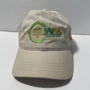 Waste Management Phoenix Open Hat Beige Embroidered Logo PGA Golf Tourney NWT