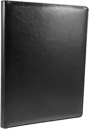 CAXUSD Leather Binder Portfolio for Interview Resume Document Holder Mail Sorter Paper Organizer Storage Office Portfolio