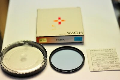 Hoya 58mm 82B filter with plastic case. New old stock.