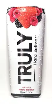 Truly Spiked Hard Seltzer Tin Tacker Sign - New & Free Shipping - 23.5” x 8.25”
