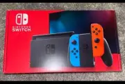 NEW!Nintendo Switch in Neon Blue/Neon Red Bundle w/ Mic and Animal Crossing Game