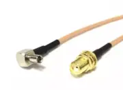24inch RG316 TS9 male right angel to SMA female jack RF Pigtail Jumper Cable USA