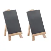 2x Tempa Tuscany Small Slate Chalk Drawing/Writing Board 9.9x0.4x15cm w/Stand