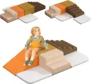 BanaSuper 6-Piece Kids Climbing Foam Blocks Playset - Soft Indoor Activity To...