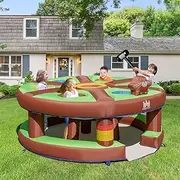 HONEY JOY Kids Inflatable Human Whack a Mole, Hammering & Pounding Bouncy Toy With 450w Blower, Mallet, Indoor Outdoor Party Interactive Game for Age 3+