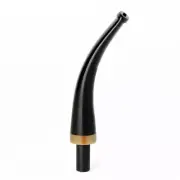 Bent Mouthpieces Pipe Stem Fit 3mm Metal Filter Tobacco Pipe Stem with Horn Ring