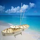 Ship Assembly Model Diy Kits Wooden Sailing Boat 1:50 Gift Model 'LS