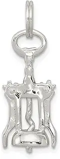 [JewelryWeb] 925 Sterling Silver Solid Polished Wine Bottle Opener Charm Pendant Necklace 22x10.5mm Wide