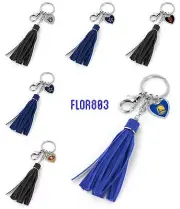 NFL,NBA,MLB Team Leather Tassel Key Chain Purse/Hand Bag Charm