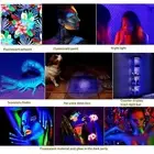 T LED Black Light Bar 10W Glow In Dark USB UV Blacklight Tube For Halloween
