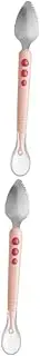 BUTIFULSIC 2pcs Fruit Scraper Spoon Fruit Puree Spoon Spoon Spoon Grapefruit Spoon for Double Head Food Spoon Pink 304 Stainless Steel