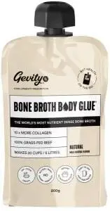 Gevity Rx Bone Broth Body Glue Concentrate Go Pack Natural G/F 200g