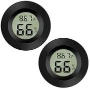 2 Pack Mini Digital Hygrometer Gauge Indoor Thermometer, LCD Monitor