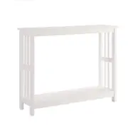 Maestro Furniture Janica Wooden 2-Tier Hallway Console Hall Table White