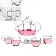 6 Pcs Kungfu Tea Set Heat Resistant Teapot Kongfu Loose Teapot Set