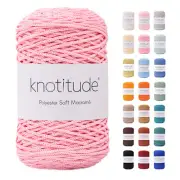 KNOTITUDE 2MM x 186Yard (170M) Craft Knitted Macrame Cord Soft 100% Polyester