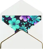 FRESQA Purple And Teal Flowers Ideal For Weddings, Friendships, And Holidays | Crafted From Premium Pearlescent Paper