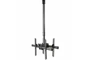 StarTech.com Dual TV Ceiling Mount, Back-to-Back Hanging Dual Screen VESA Pole Mount for 32"-75" TVs - Height Adjustable Telesco