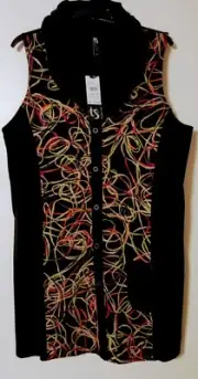 TAKING SHAPE Womens S Plus Cornelli Vest Feature Collar Low Pocket Stretch