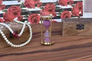 Hourglass /Sand Brass Gold Timer 1 Minute Handmade 4" Working Sand Timer Decorat
