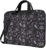 Purple Black Goth Spooky Print Practical Laptop Case Laptop Bag - Stylish Messenger Bag & Laptop Shoulder Bag