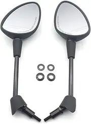 Motorcycle Mirror Scooter Convex Mirror Compatible With Vespa Sprint Primavera 150 LX/LXV150 S150 13-20(Black)