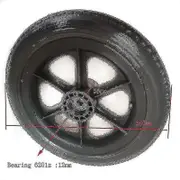 12 Inches Wheelchair Wheel 12 1 / 2x2 1 / 4 Pu Tire Inflation Free Wheel Manual Wheelchair Rear Wheel Black
