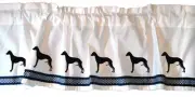 Whippet Dog Window Valance Curtain in Your Choice of Colors