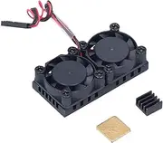 Dual Cooling Fans, High Speed Low Noise CPU Cooling Fans for 3B 3B+ 4 4B, ABS Material with Better Heat Dissipation Effect