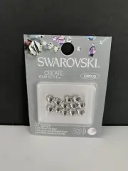 Swarovski Xirius 6mm Flatback Clear Crystals 12 pcs