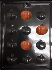 Bite-Sized Thanksgiving Pumpkin Chocolate Candy Butter Plastic Mold LOP T-17