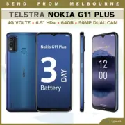 Telstra Nokia G11 PLUS 4GX VoLTE (6.5" HD, 64GB, 50MP, Face Unlock) Android BLUE