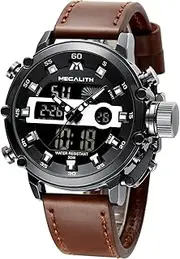 [MEGALITH] Mens Watches Waterproof Digital Military Sport Tactical Multifunction Heavy Duty Wrist Watches Fashion Mens Analog Quartz Alarm Stopwatch